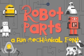 Robot Parts Font: Futuristic Typography for Creative Projects
