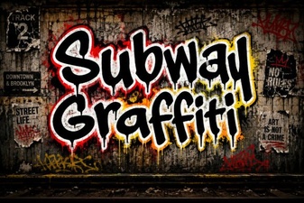 Subway Graffiti Font: Bold Street Style for Creative Projects