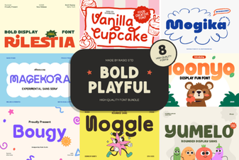 Bold Playful Bundle Sans Serif Font Collection for Creative Designers