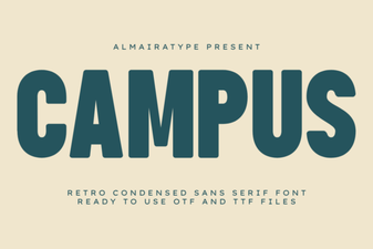 Campus Font: a Fresh Typeface for School and College Projects