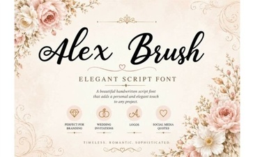 Alex Brush Font Free Download - Elegant Script Font